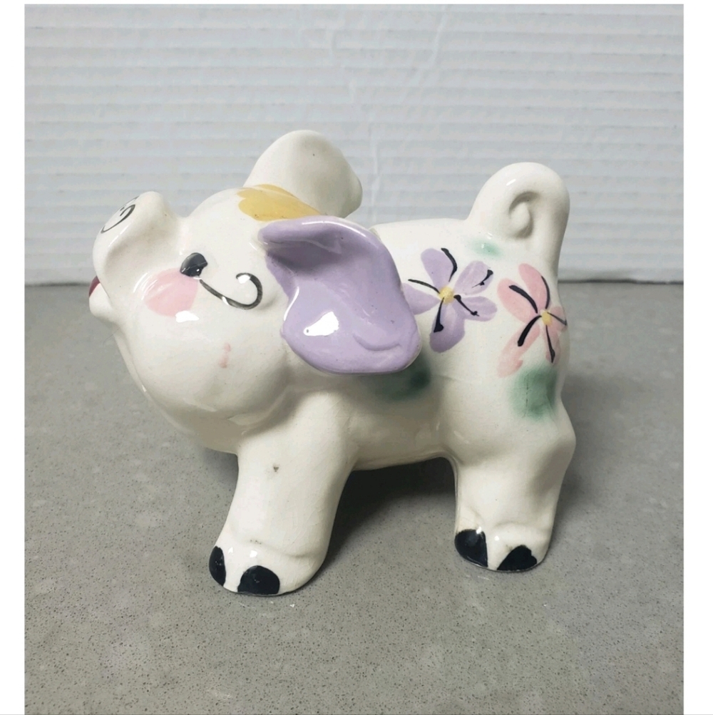 Vintage Ceramic Pastel Small Piggy Bank Made In Japan